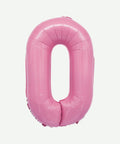 Globo Metalizado Numero Rosado Mate