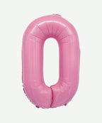 Globo Metalizado Numero Rosado Mate