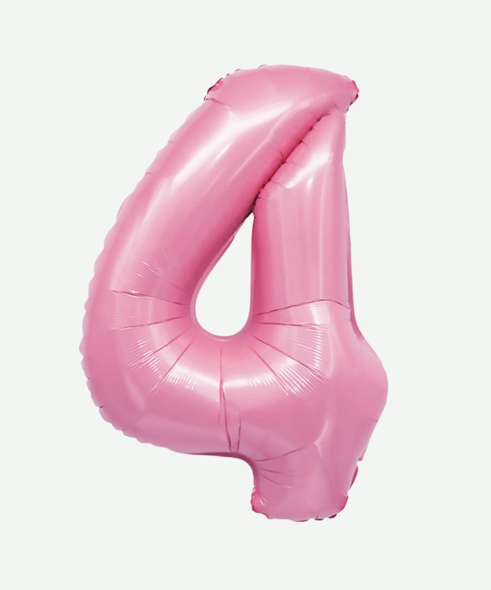 Globo Metalizado Numero Rosado Mate