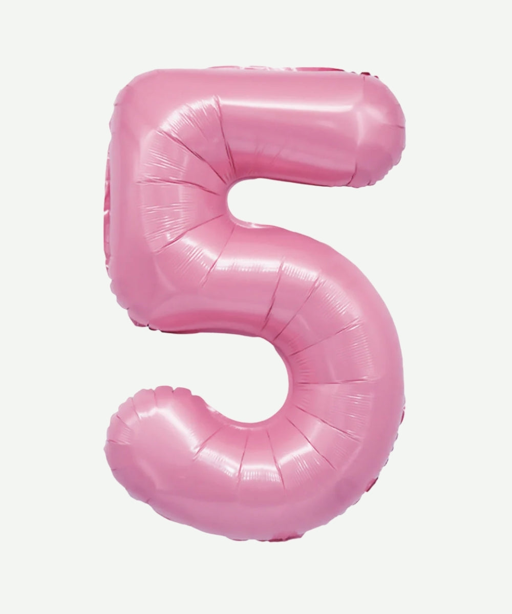 Globo Metalizado Numero Rosado Mate
