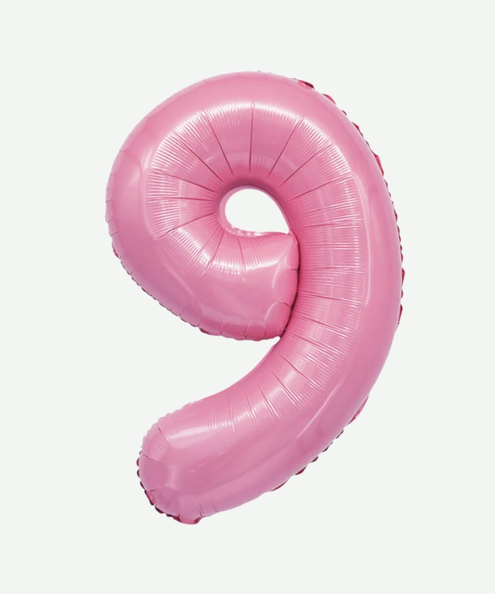 Globo Metalizado Numero Rosado Mate