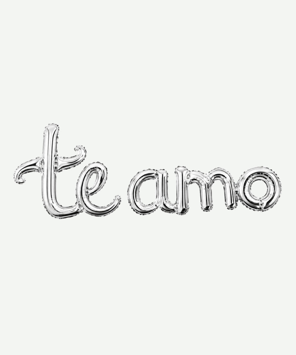 Letrero de Globos Te Amo Plateado