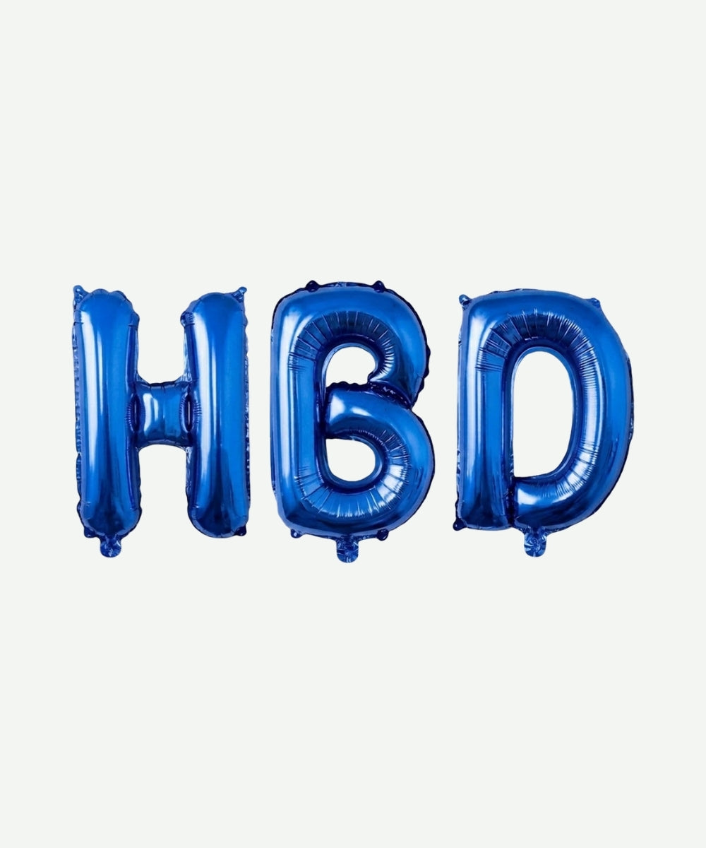 Letrero de Globos HBD Azul