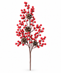 Follaje Navideño Rojo con Berries y Piñas 65 cm