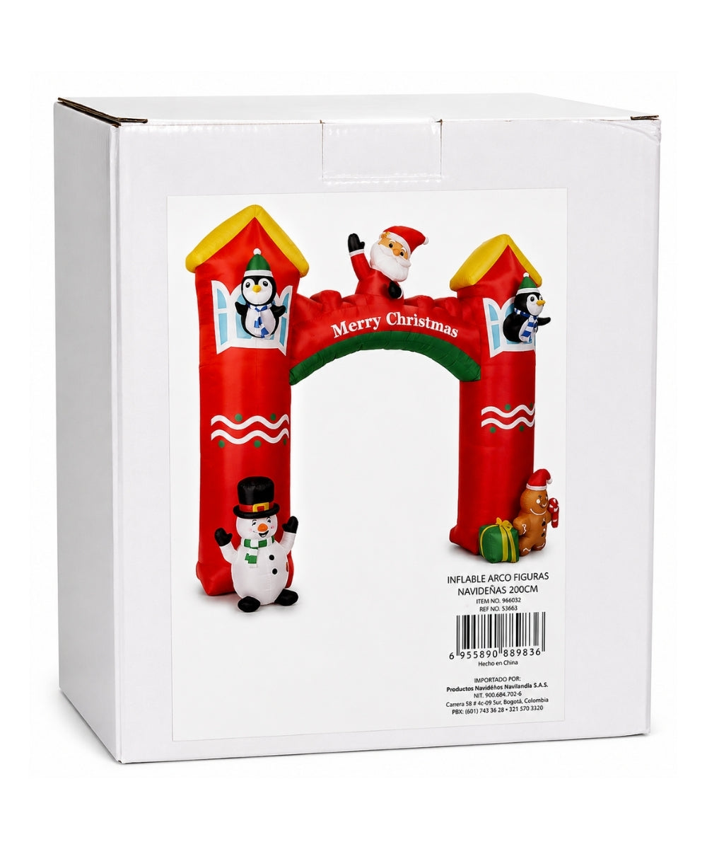 Inflable Arco Figuras Navideñas 2.00mts