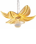 Lámpara Colgante Flor Dorada 50 cm con Luz Cálida