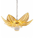 Lámpara Colgante Flor Dorada 70 cm con Luz Cálida