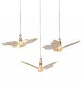 Lámpara Colgante de Mariposas Transparentes con Luz Cálida 175 cm