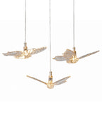 Lámpara Colgante de Mariposas Transparentes con Luz Cálida 175 cm