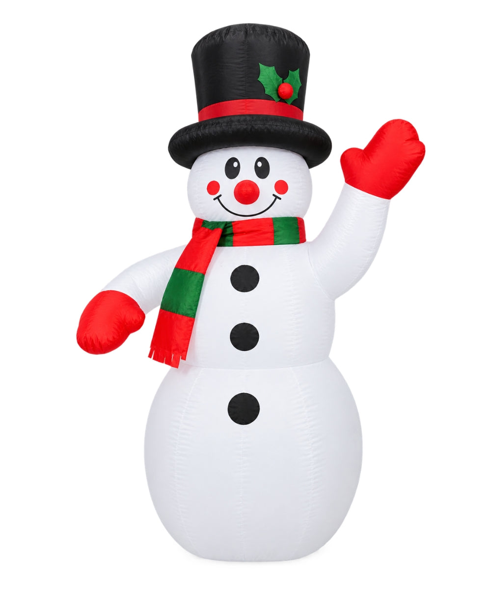 Inflable Navideño Muñeco de Nieve Blanco 2 Metros