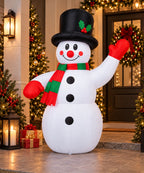 Inflable Navideño Muñeco de Nieve Blanco 1.80 Metros