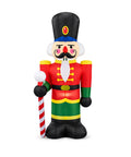 Inflable Navideño Cascanueces Rojo, Verde y Negro 1.20 m