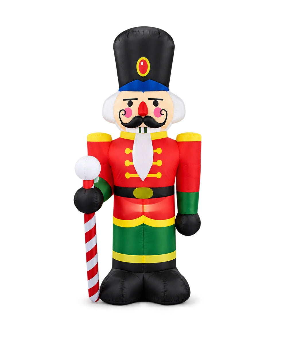 Inflable Navideño Cascanueces Rojo, Verde y Negro 1.20 m