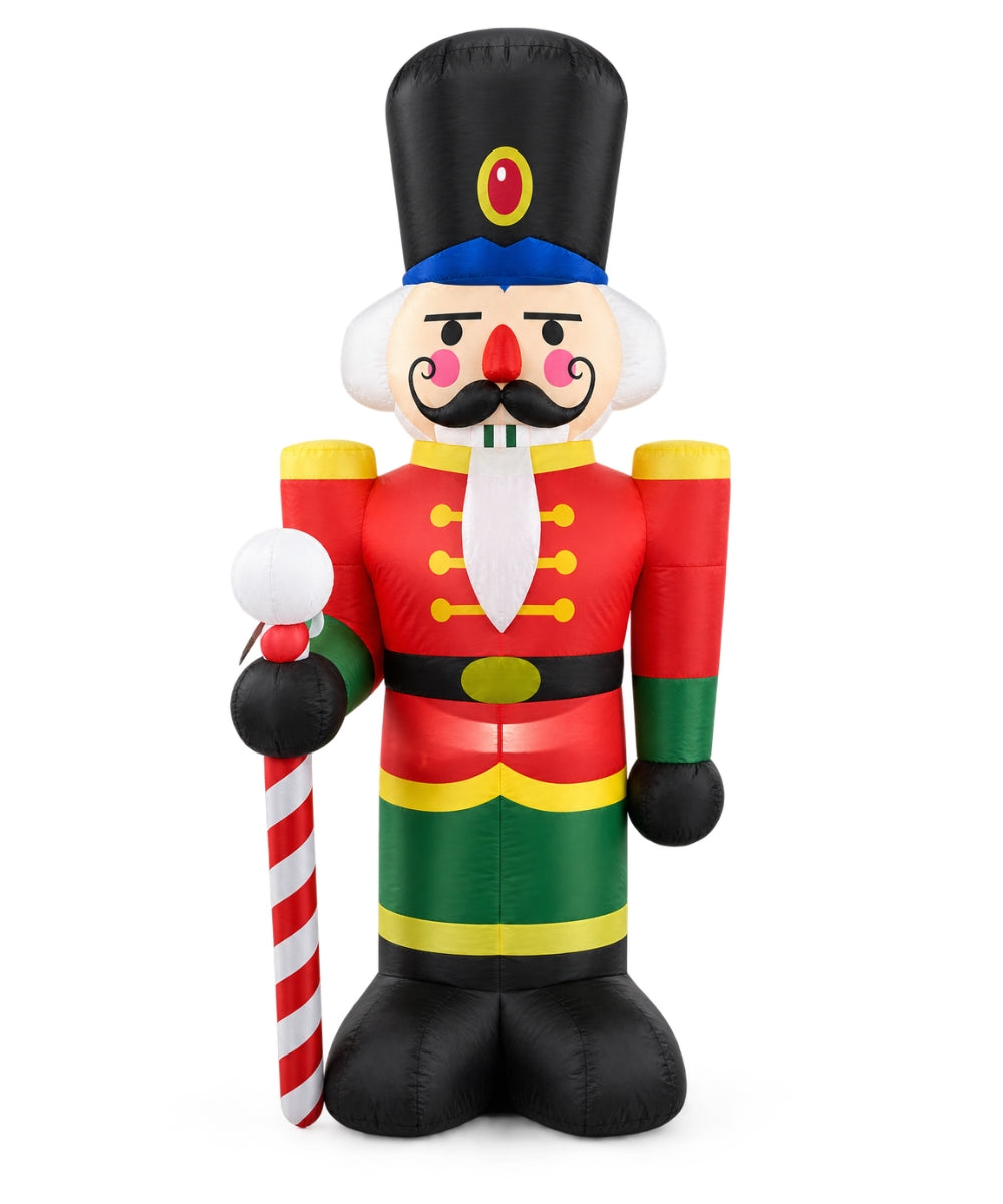 Inflable Navideño Cascanueces Rojo, Verde y Negro 2.40 m