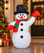Inflable Navideño Blanco Muñeco de Nieve 1.20 m