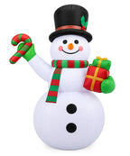 Inflable Navideño Muñeco de Nieve Blanco con Regalos 2.40 m