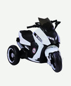 Moto Max Eléctrica Blanca Infantil Montable para Niños Vehículo de Paseo