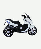 Moto Max Eléctrica Blanca Infantil Montable para Niños Vehículo de Paseo