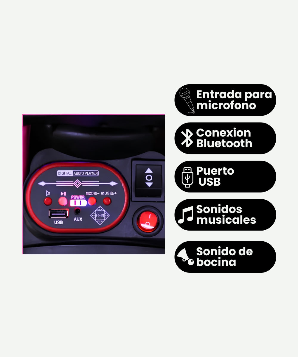 Moto Max Eléctrica Blanca Infantil Montable para Niños Vehículo de Paseo