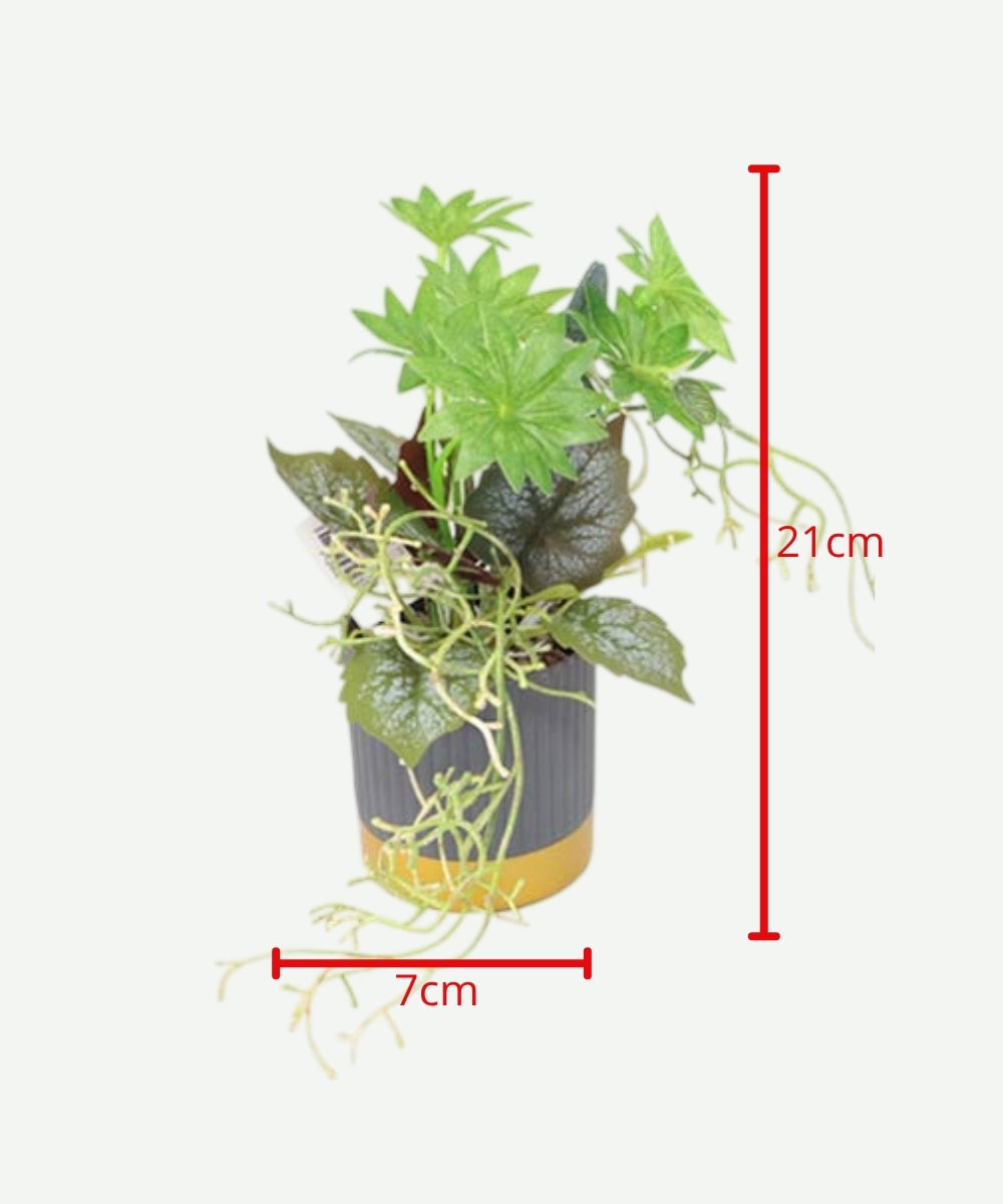 Planta Artificial en Matera Gris