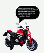 Moto MT Eléctrica Infantil Montable para Niños Vehículo de Paseo