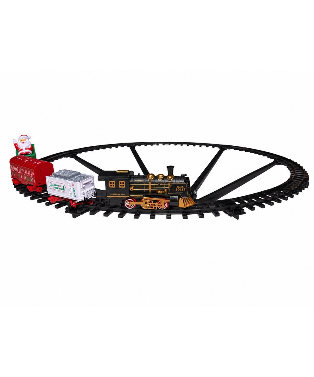 Tren Navideño Colgante para Árbol Negro, Rojo y Blanco 89 cm