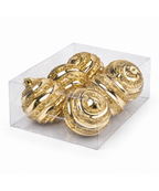 Bola Navideña Dorada Set x6 de 12 cm Decorativa