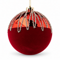 Bola Navideña Roja Set x6 de 15 cm Decorativa