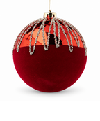 Bola Navideña Roja Set x6 de 15 cm Decorativa
