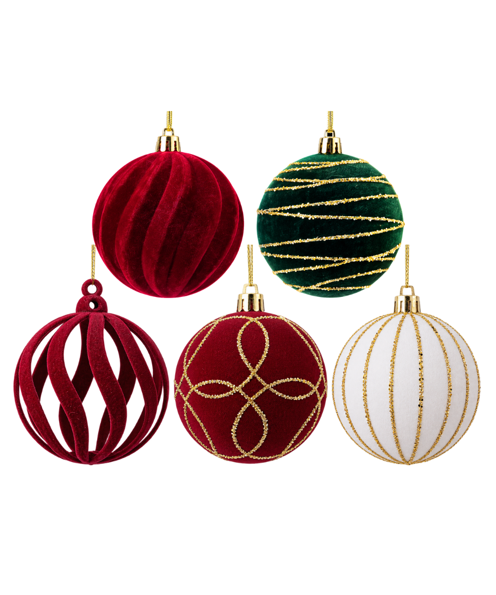 Bolas Navideñas Surtidas Set x30 8 cm