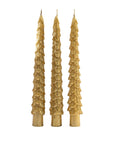 Set x3 Velas Navideñas Árbol Dorado