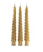 Set x3 Velas Navideñas Árbol Dorado