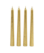 Set x4 Velas Navideñas Doradas Largas