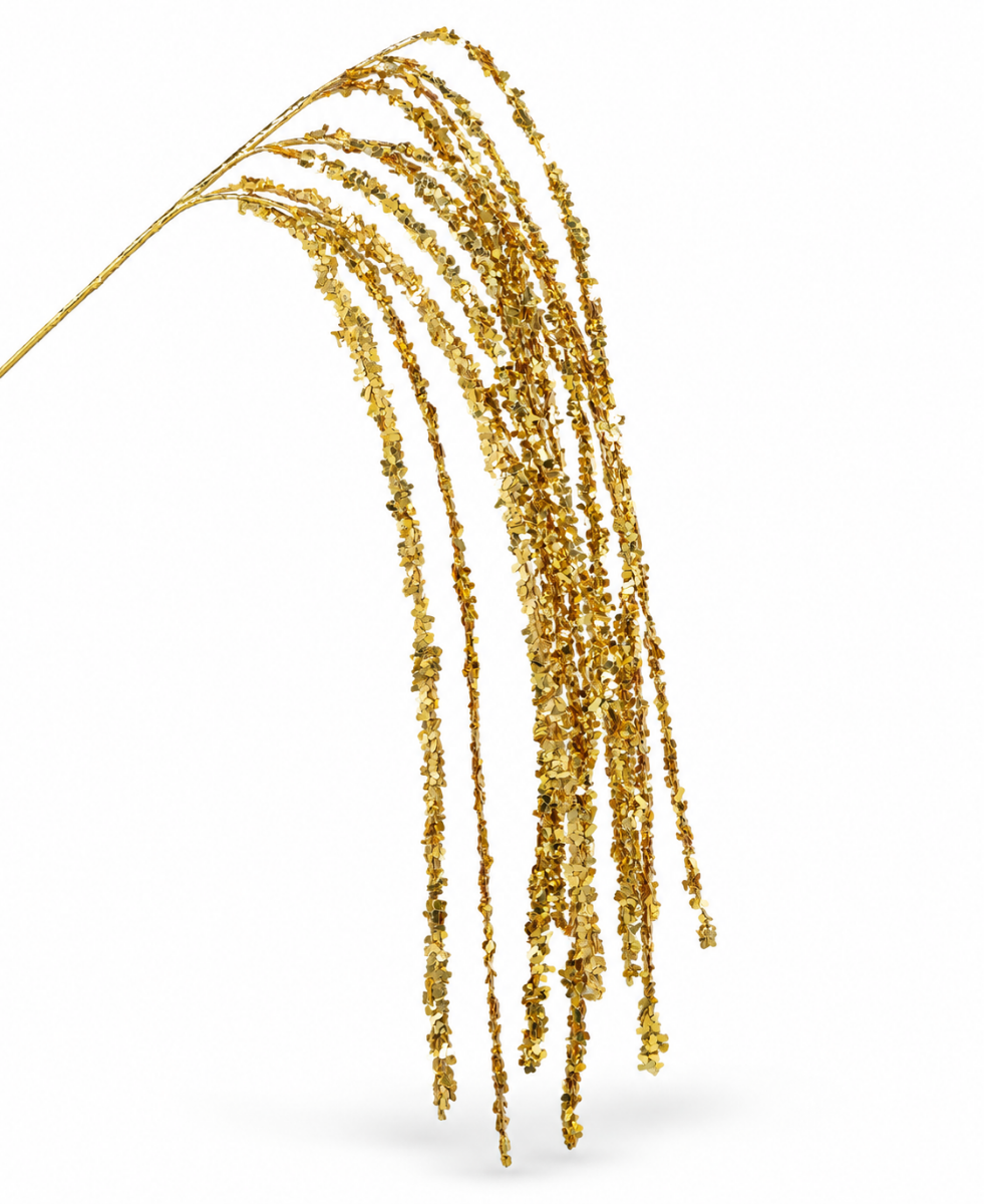 Follaje Dorado Decorativo 110 cm para Árbol y Decoración Navideña