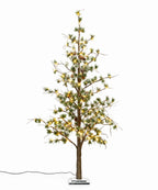 Árbol Navideño Decorativo de Ramas con Luces Cálidas y Piñas