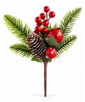 Follaje Navideño con Piña y Berries 22 cm