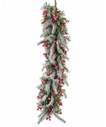 Guirnalda Nevada con Berries Rojas 110 cm