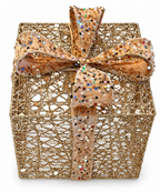 Regalos Navideños Dorados con Lentejuelas Set x3
