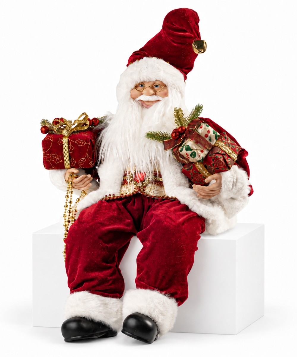 Papá Noel Musical Sentado de 60 cm