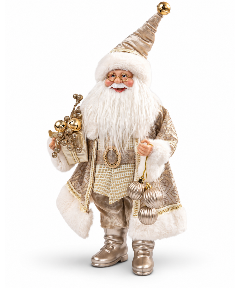 Papá Noel Musical 45 cm Dorado
