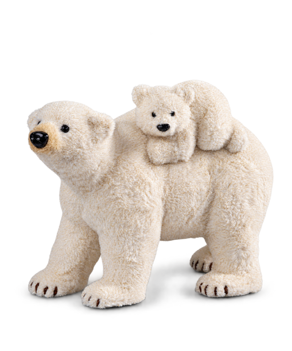 Oso Polar con Hijo Blanco 54 x 45 cm