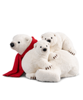 Oso Polar con Hijos Blanco 50 x 26 cm