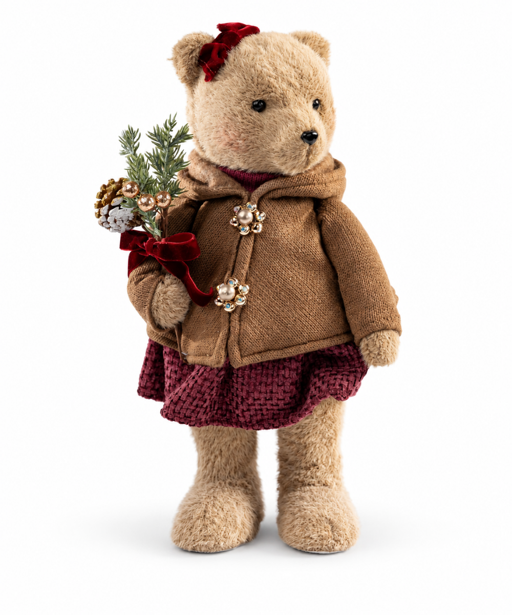 Oso Navideño Beige 14 x 39 cm