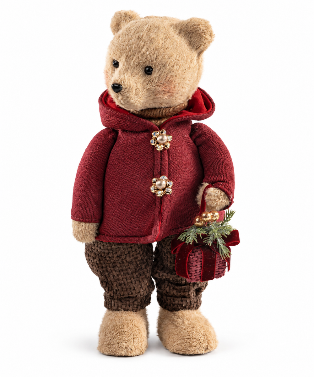 Oso Decorativo Rojo 40 cm