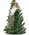 Pájaro Navideño Dorado con Cola de Cristales 50 cm