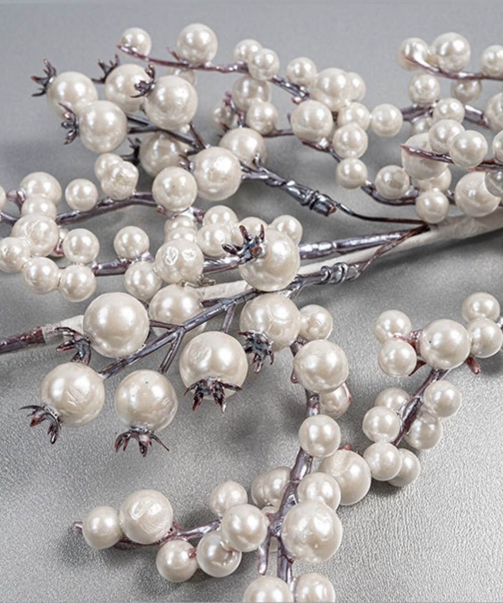 Follaje Blanco con Berries 140 cm