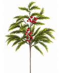 Follaje Verde con Berries Rojas 60 cm