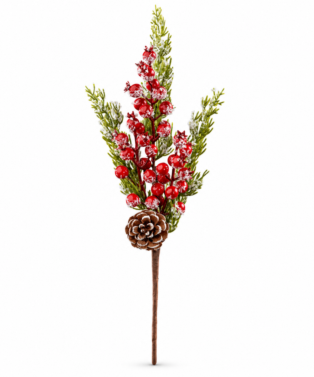 Follaje Navideño con Berries y Piña 45 cm