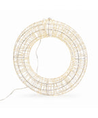 Aro Navideño Iluminado Blanco con Luz Cálida 50 cm