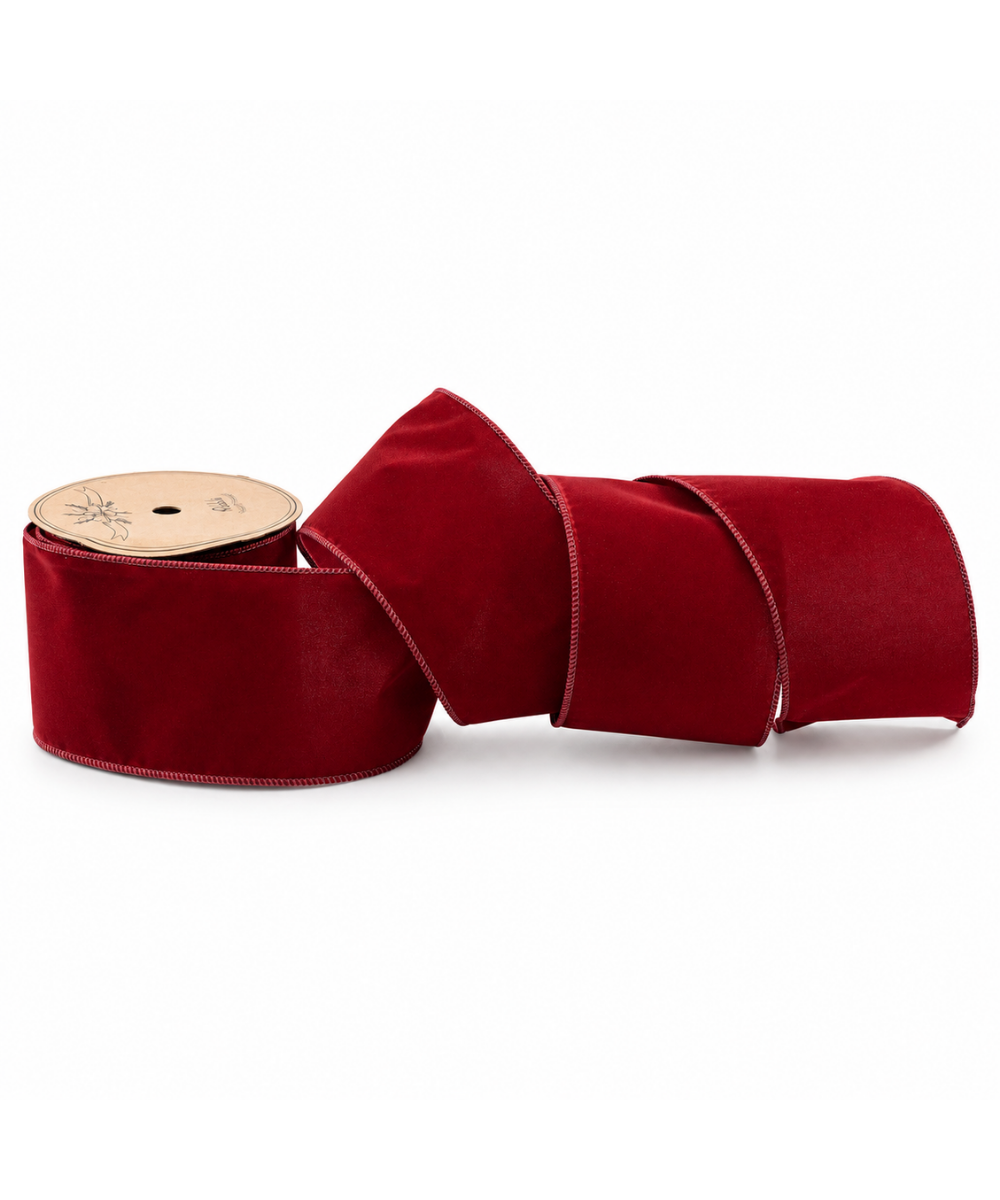 Cinta Navideña Roja 10 cm x 9 m